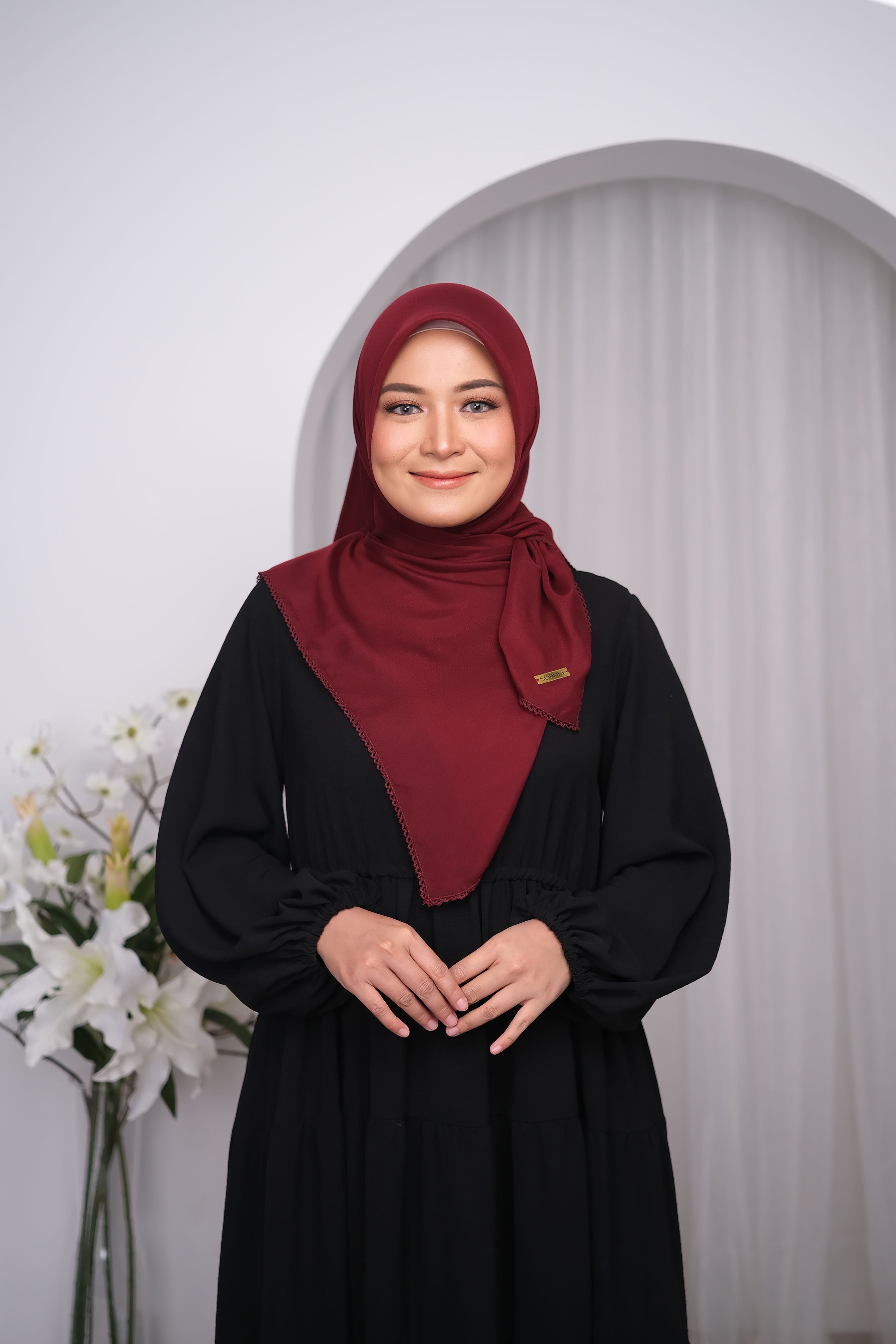 Sophia Scarves Basic Maroon