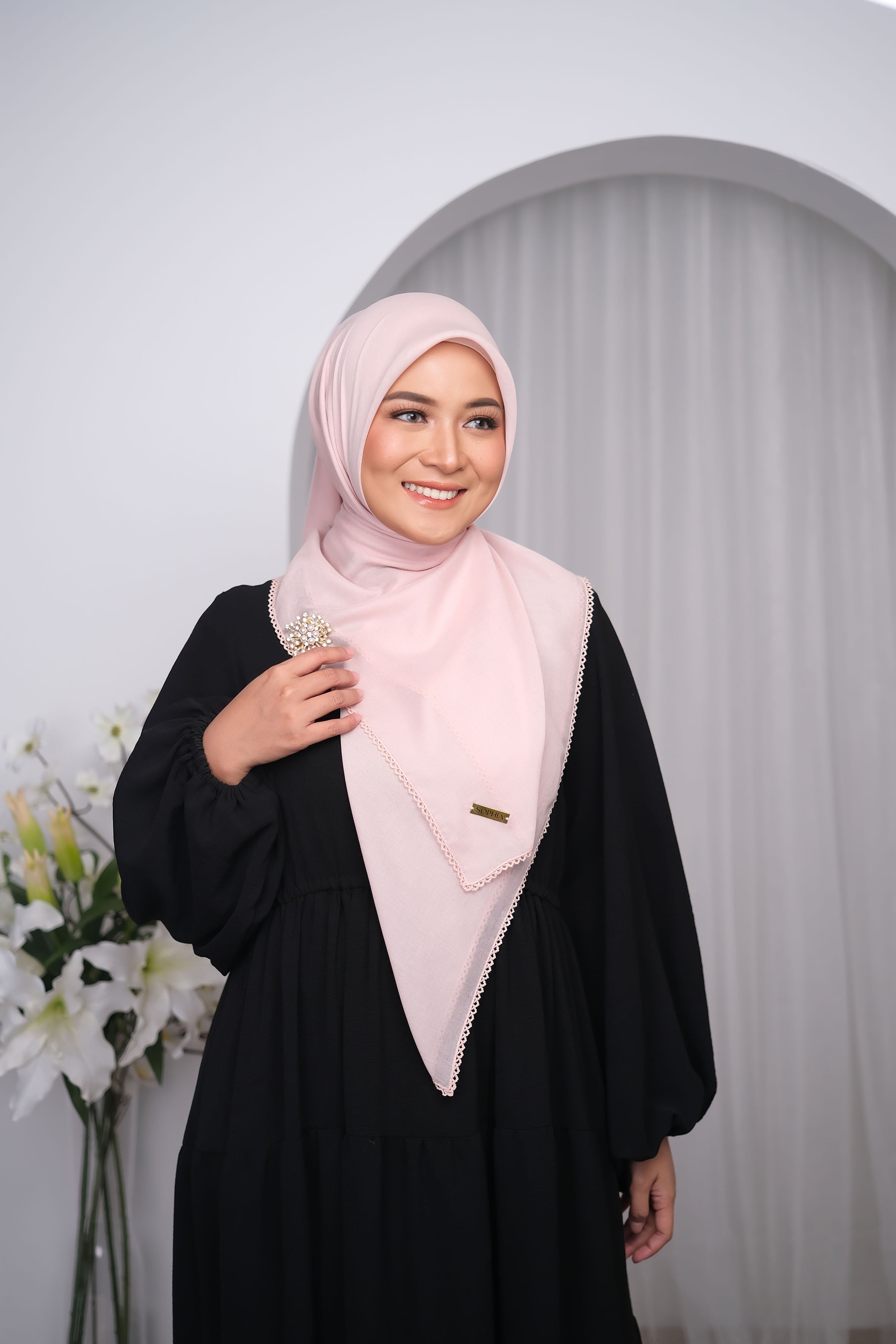 Sophia Scarves Basic Soft Peach